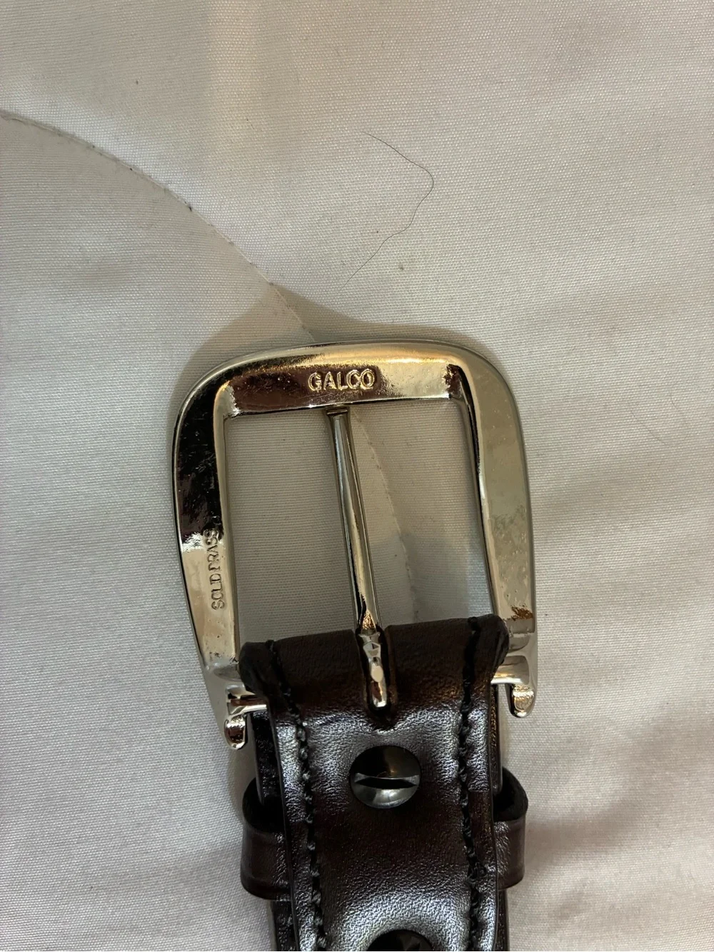 Galco Mens Sz 38 1.5 inch dk brown leather made in the USA holster belt